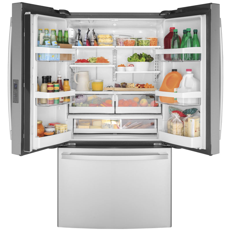 GE 36-inch, 23.1 cu.ft. Counter-Depth French 3-Door Refrigerator with Interior Ice Maker GWE23GYNFS IMAGE 4