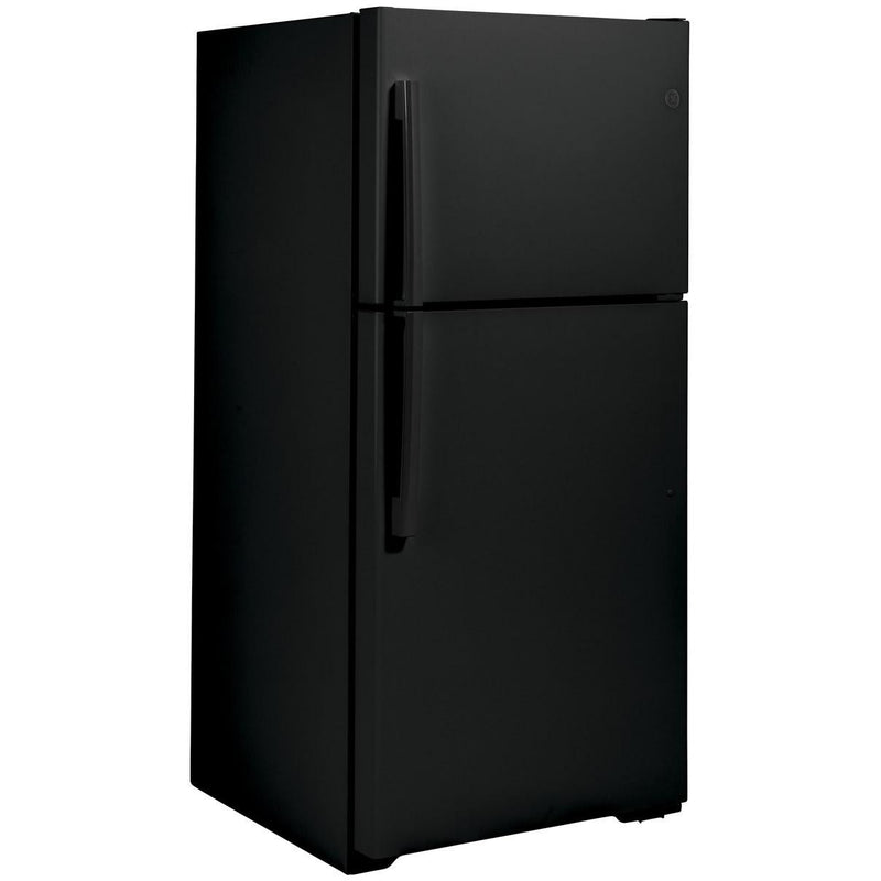 GE 30-inch, 19.2 cu. ft. Top Freezer Refrigerator with edge-to-edge glass shelves GTE19JTNRBB IMAGE 6