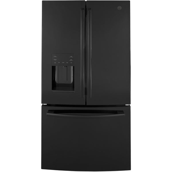 GE 36-inch, 25.6 cu. ft. French 3-Door Refrigerator GFE26JGMBB IMAGE 1
