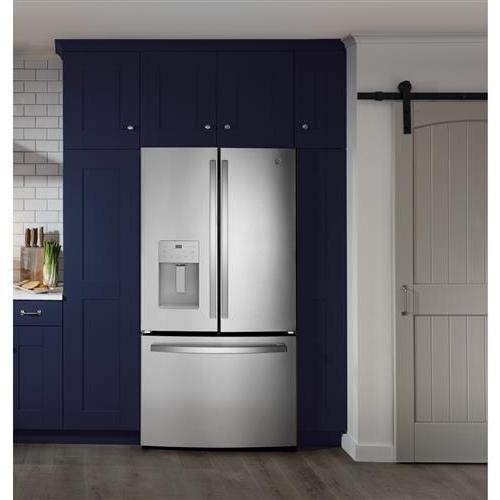 GE 36-inch, 25.6 cu.ft. Freestanding French 3-Door Refrigerator with Multiflow Air System GFE26JYMFS IMAGE 7