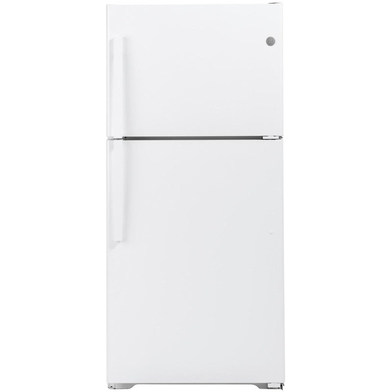 GE 30-inch, 19.2 cu. ft. Top Freezer Refrigerator with edge-to-edge glass shelves GTE19JTNRWW IMAGE 1
