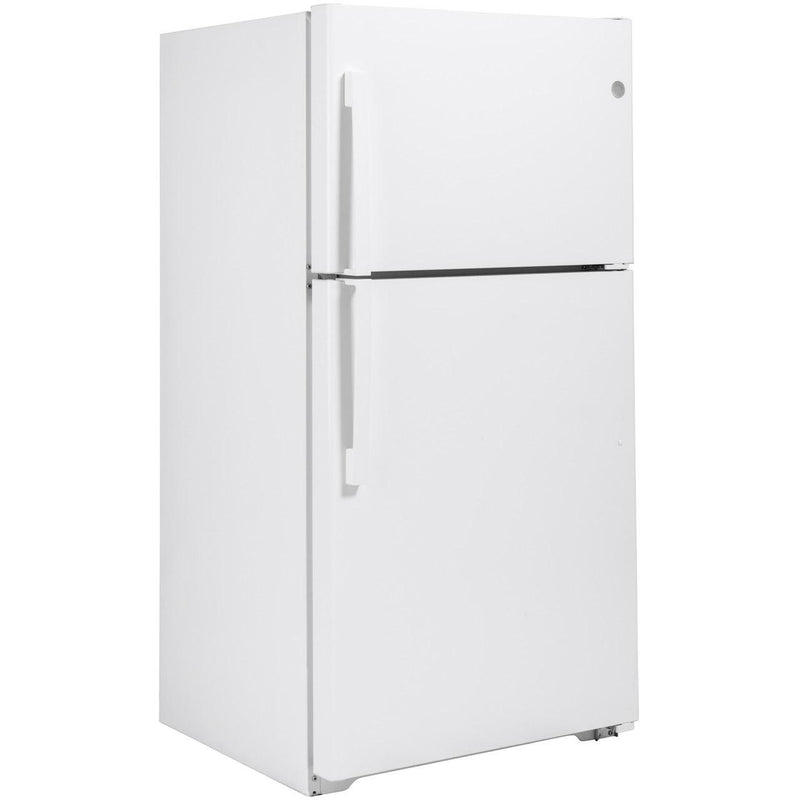 GE 33-inch, 21.9 cu. ft. Top Freezer Refrigerator with edge-to-edge glass shelves GTE22JTNRWW IMAGE 6