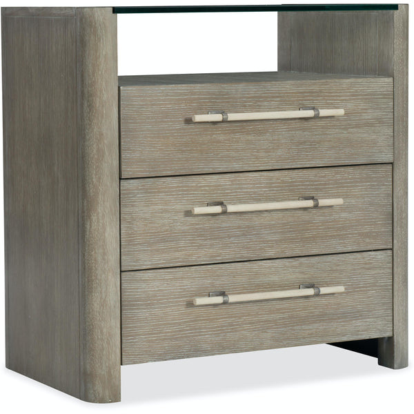 Hooker Furniture Affinity 3-drawer Nightstand 6050-90016-GRY IMAGE 1