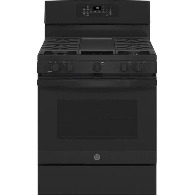 GE 30-inch Freestanding Gas Range with Convection Technology JGB735DPBB IMAGE 1