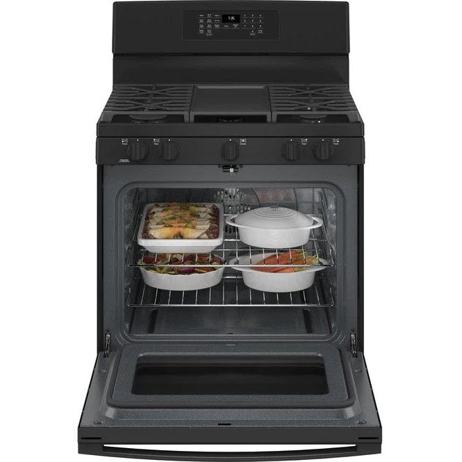 GE 30-inch Freestanding Gas Range with Convection Technology JGB735DPBB IMAGE 3