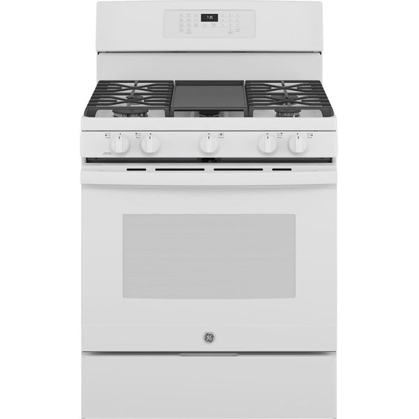GE 30-inch Freestanding Gas Range with Convection Technology JGB735DPWW IMAGE 1