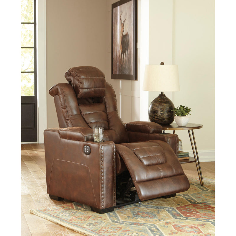 Signature Design by Ashley Owner's Box Power Leather Look Recliner 2450513 IMAGE 11