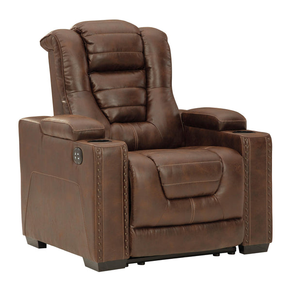 Signature Design by Ashley Owner's Box Power Leather Look Recliner 2450513 IMAGE 1
