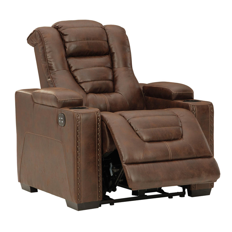 Signature Design by Ashley Owner's Box Power Leather Look Recliner 2450513 IMAGE 2