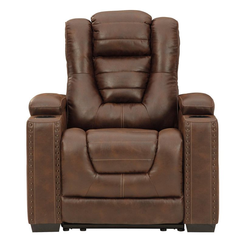 Signature Design by Ashley Owner's Box Power Leather Look Recliner 2450513 IMAGE 3