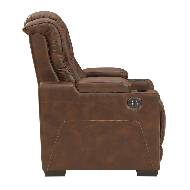 Signature Design by Ashley Owner's Box Power Leather Look Recliner 2450513 IMAGE 4