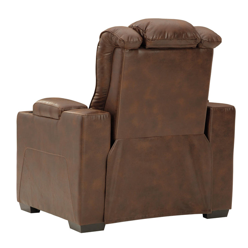 Signature Design by Ashley Owner's Box Power Leather Look Recliner 2450513 IMAGE 5