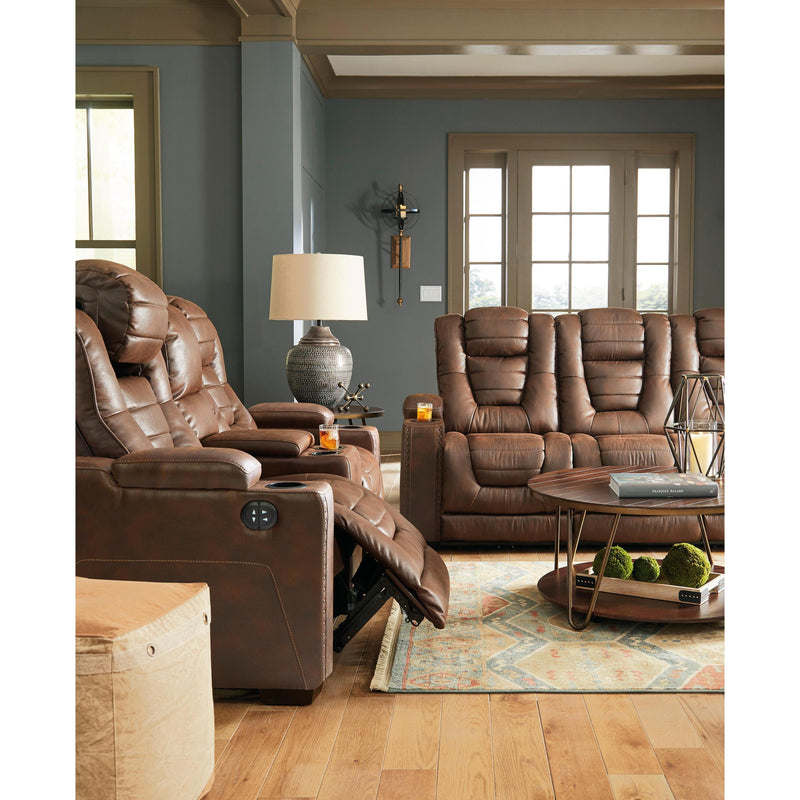 Signature Design by Ashley Owner's Box Power Reclining Leather Look Loveseat 2450518 IMAGE 11