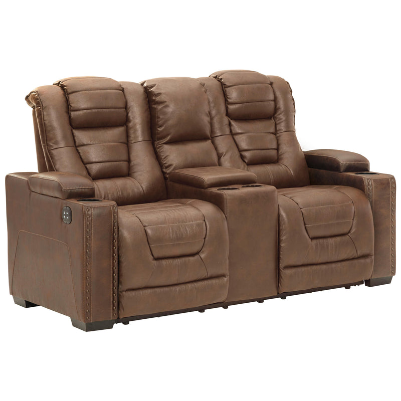 Signature Design by Ashley Owner's Box Power Reclining Leather Look Loveseat 2450518 IMAGE 2