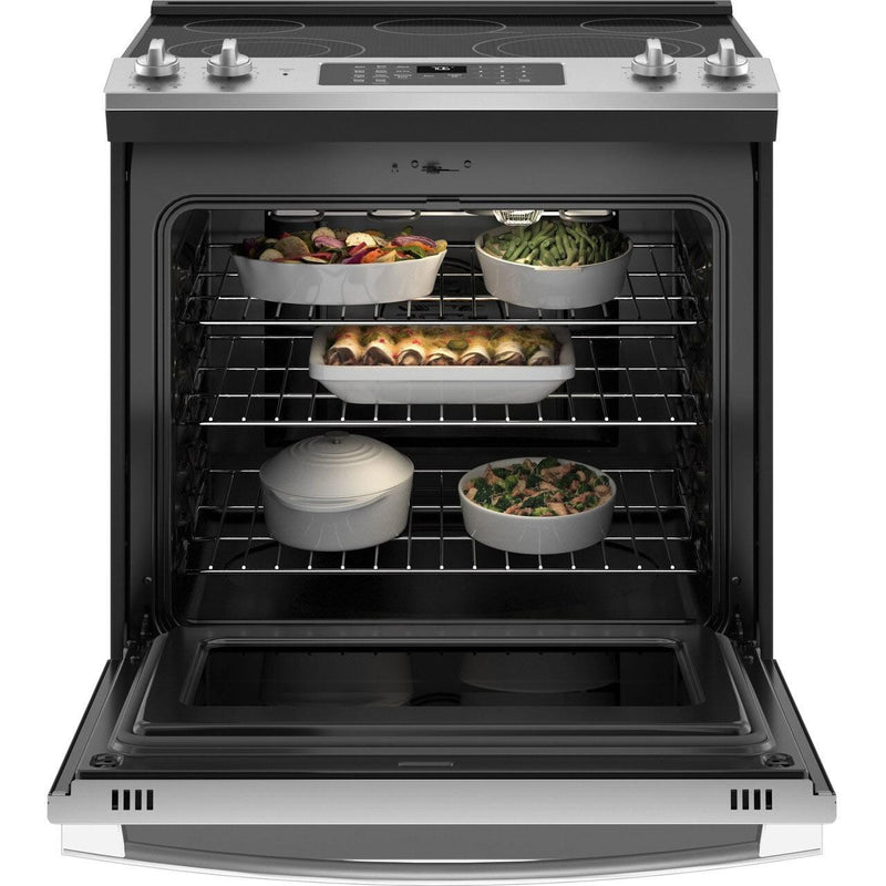 GE 30-inch Slide-In Electric Range with No Preheat Air Fry JS760SPSS IMAGE 3
