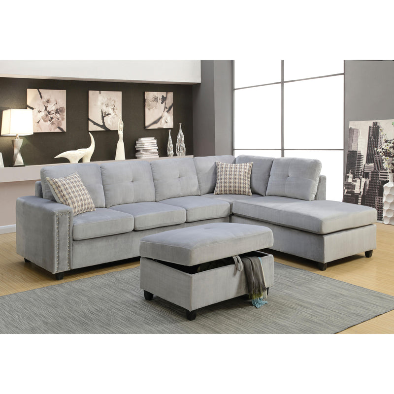 Acme Furniture Belville Fabric Storage Ottoman 52708 IMAGE 3