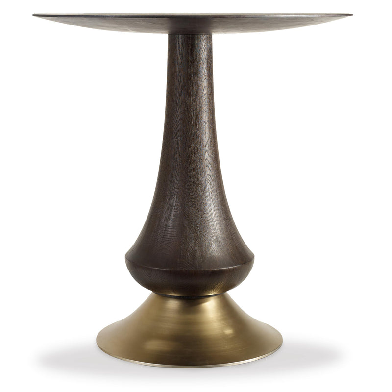 Hooker Furniture Round Curata Pub Height Dining Table with Marble Top and Pedestal Base 1600-75202-DKW IMAGE 1