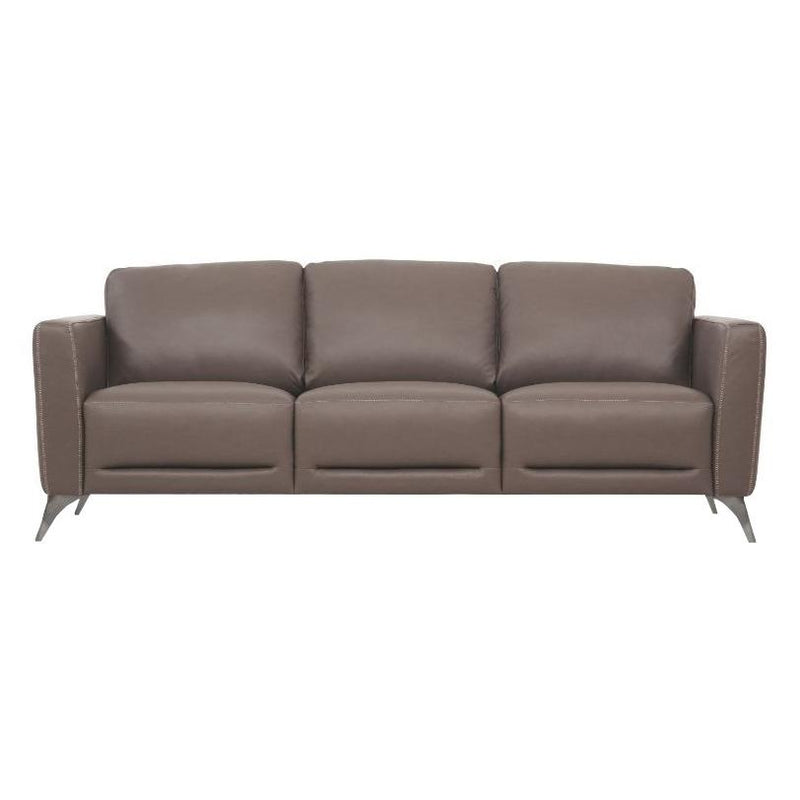 Acme Furniture Malaga Stationary Leather Sofa 55000 IMAGE 1