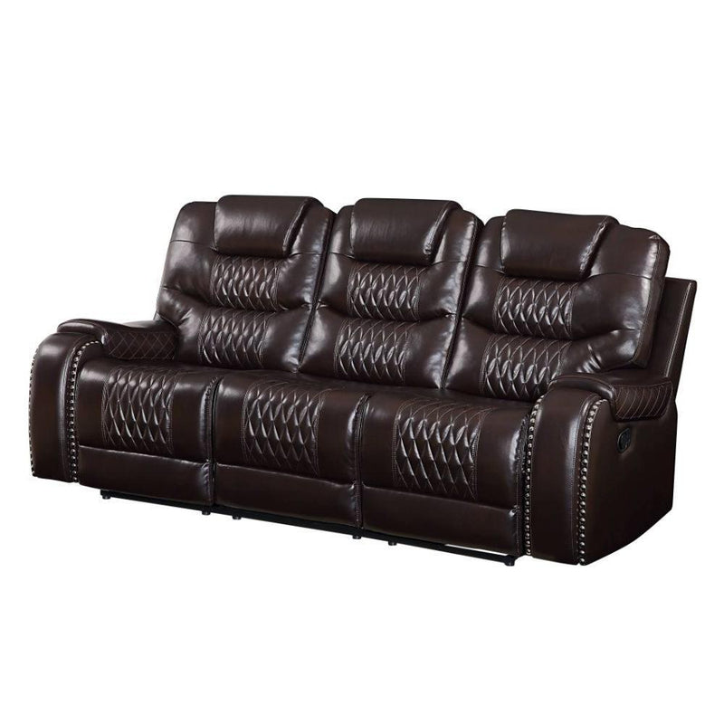 Acme Furniture Braylon Reclining Polyurethane Sofa 55415 IMAGE 2