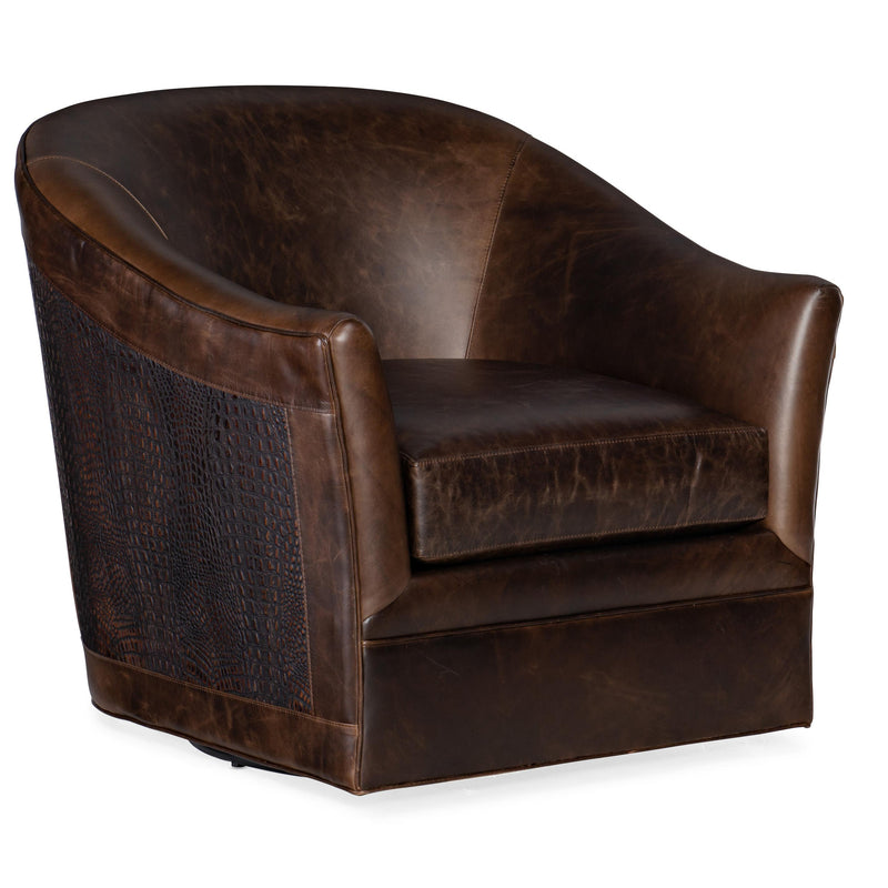 Hooker Furniture Swivel Leather Accent Chair CC102-SW-089 IMAGE 1