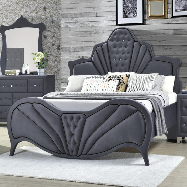 Acme Furniture Dante King Upholstered Panel Bed 24227EK IMAGE 1