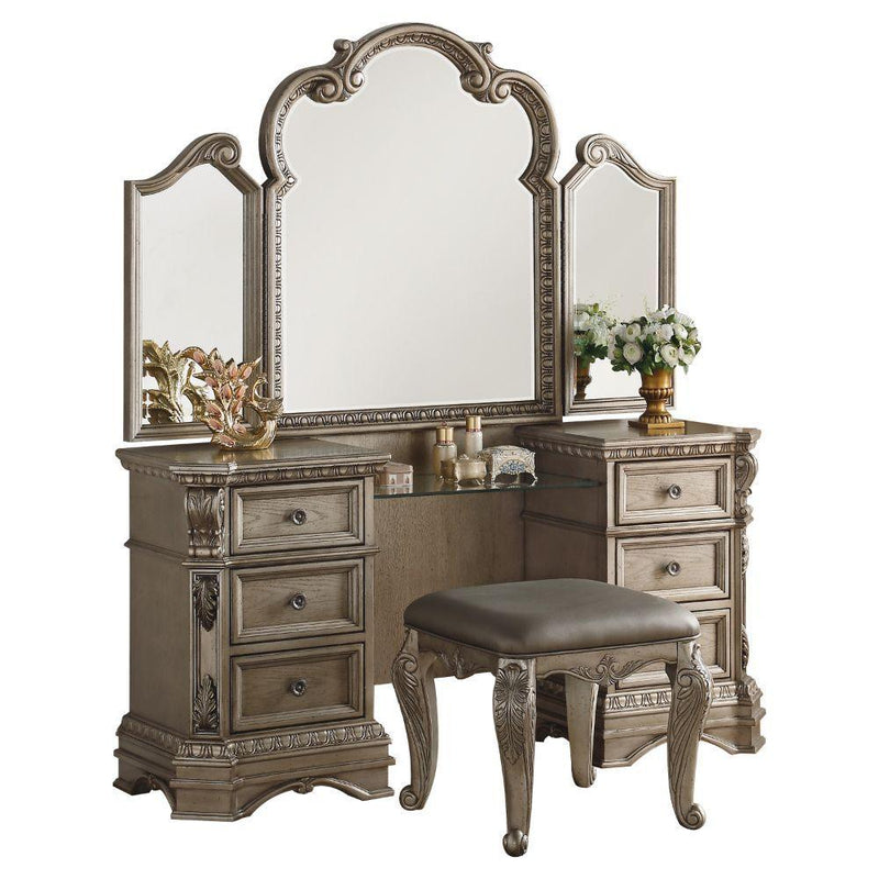 Acme Furniture Northville 3-Drawer Vanity Table 26940 IMAGE 2
