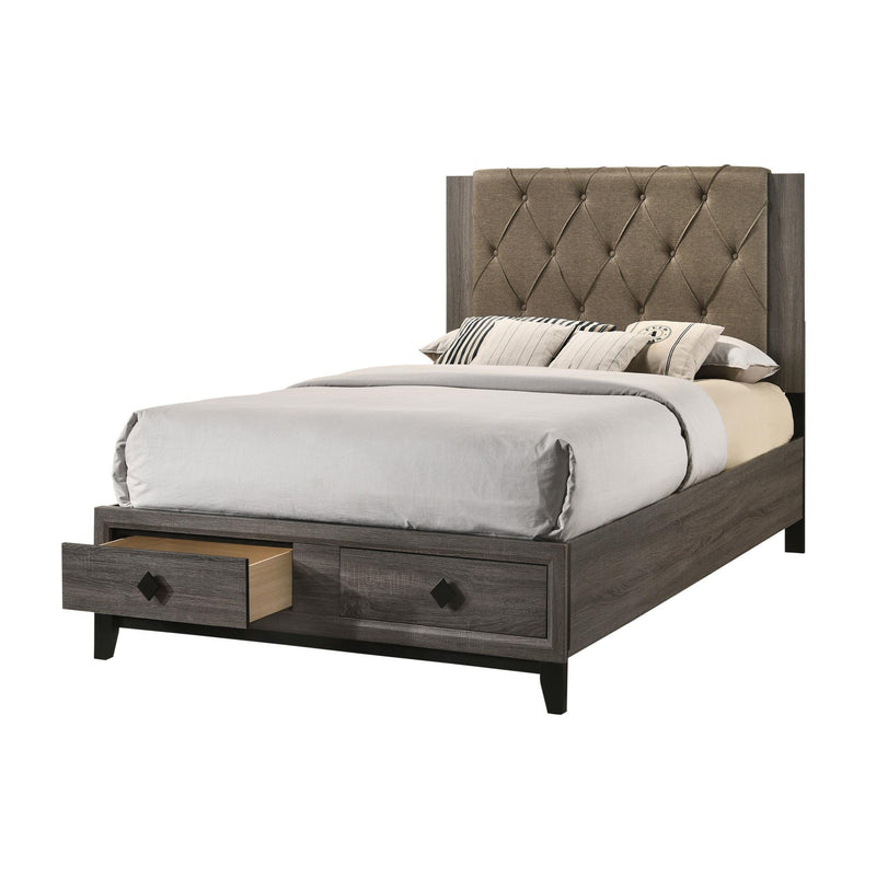 Acme Furniture Avantika Queen Upholstered Panel Bed with Storage 27670Q IMAGE 2