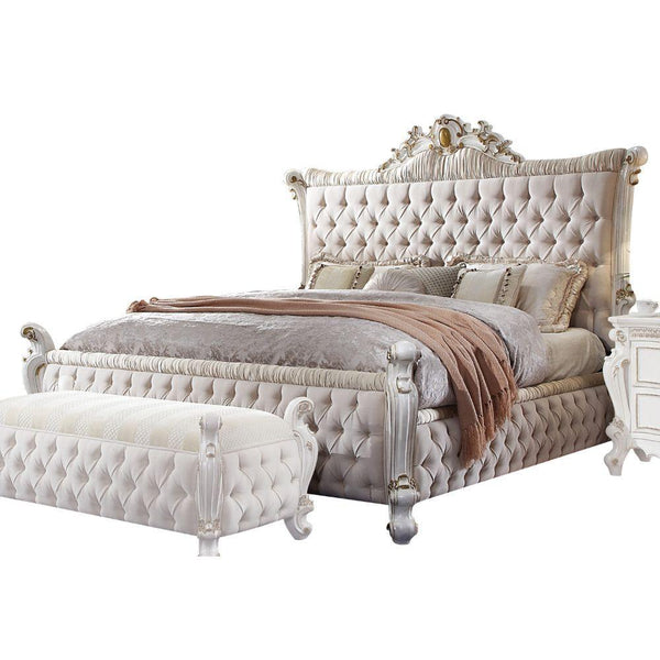 Acme Furniture Picardy Queen Upholstered Panel Bed 27880Q IMAGE 1
