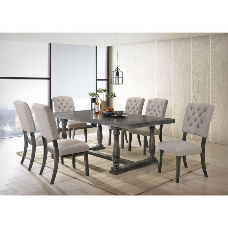 Acme Furniture Bernard Dining Table with Trestle Base 66185 IMAGE 3