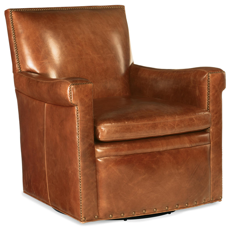 Hooker Furniture Jilian Swivel Leather Accent Chair CC419-SW-085 IMAGE 1