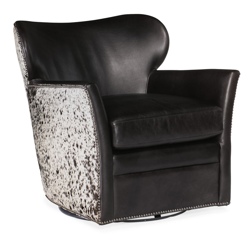 Hooker Furniture Kato Swivel Leather Accent Chair CC469-SW-097 IMAGE 1