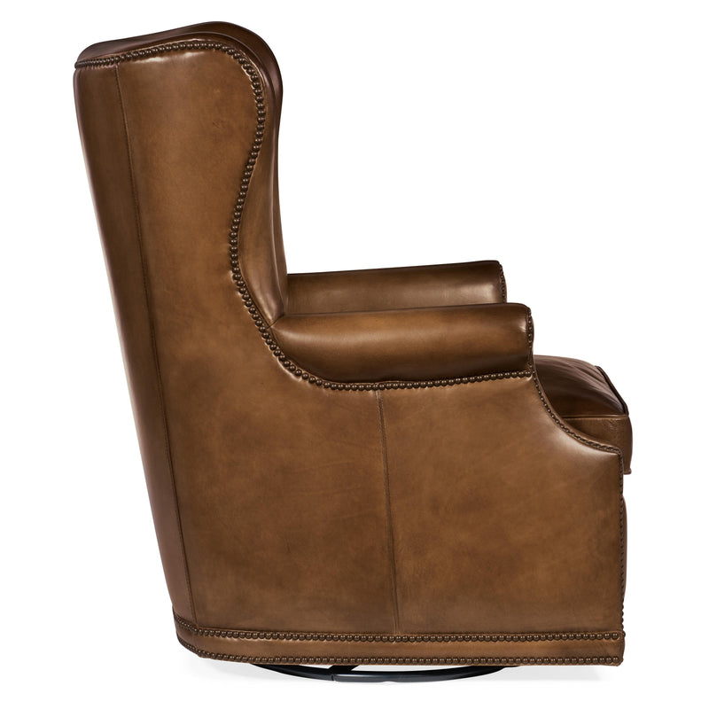 Hooker Furniture Maya Swivel Leather Accent Chair CC513-SW-083 IMAGE 2