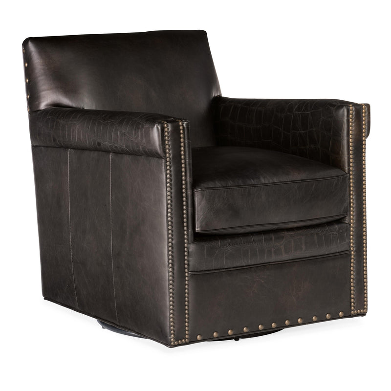 Hooker Furniture Potter Swivel Leather Accent Chair CC719-SW-089 IMAGE 1