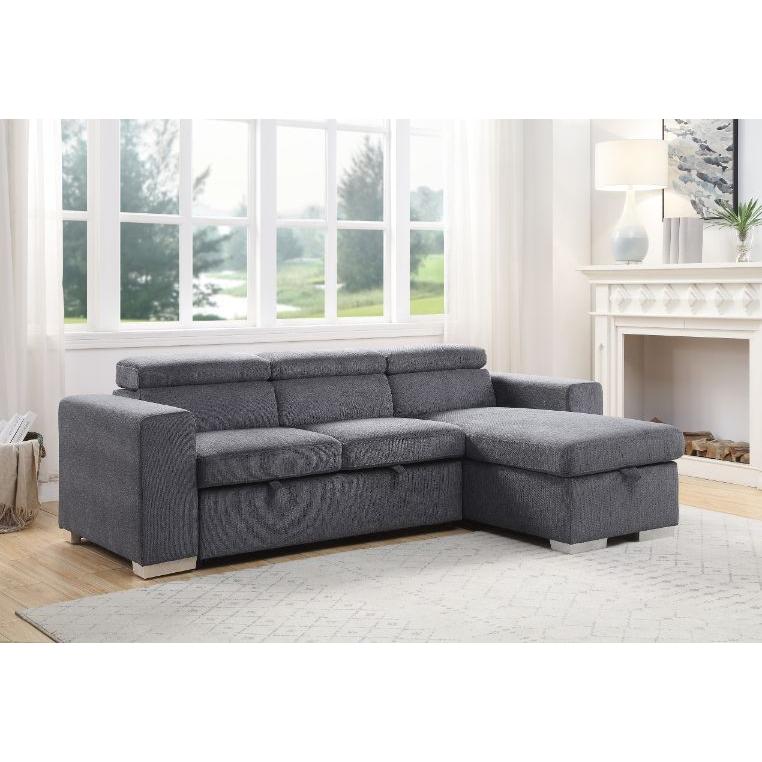 Acme Furniture Natalie Fabric Sleeper Sectional 55530 IMAGE 8