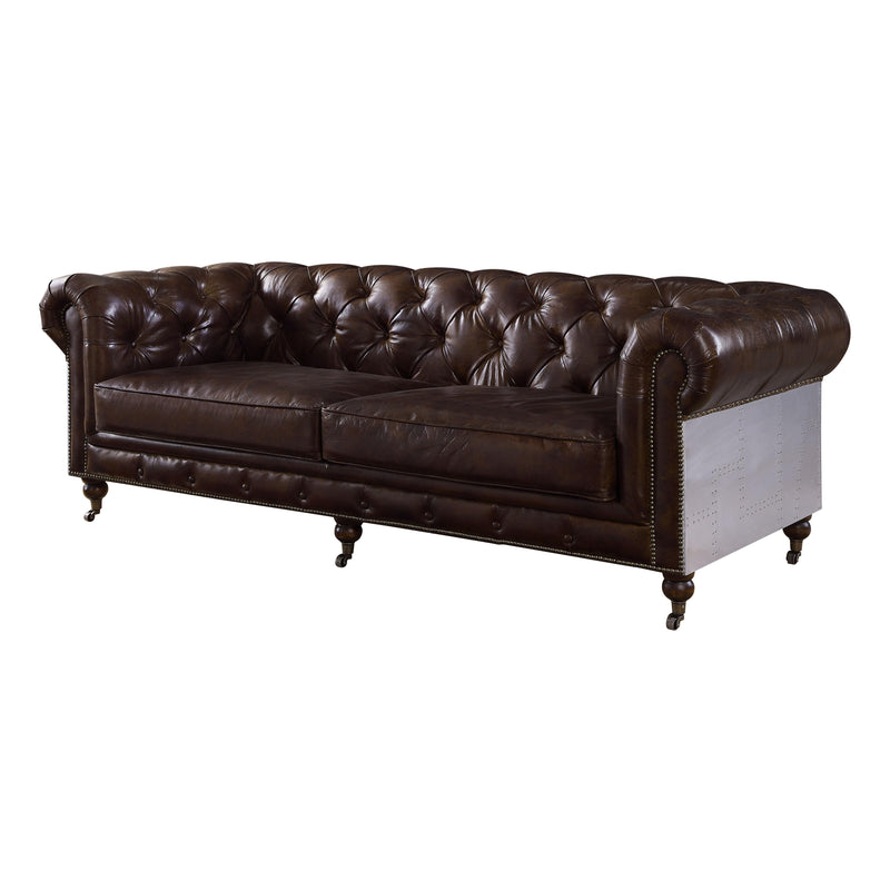Acme Furniture Aberdeen Stationary Leather Sofa 56590 IMAGE 2