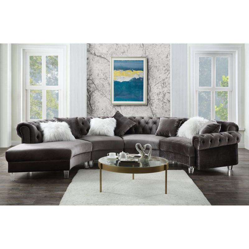 Acme Furniture Ninagold Fabric 4 pc Sectional 57355 IMAGE 1