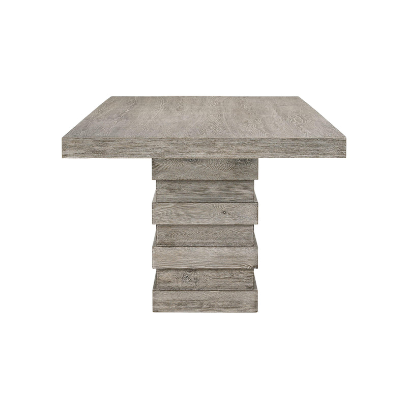 Acme Furniture Faustine Dining Table with Pedestal Base 77185 IMAGE 3