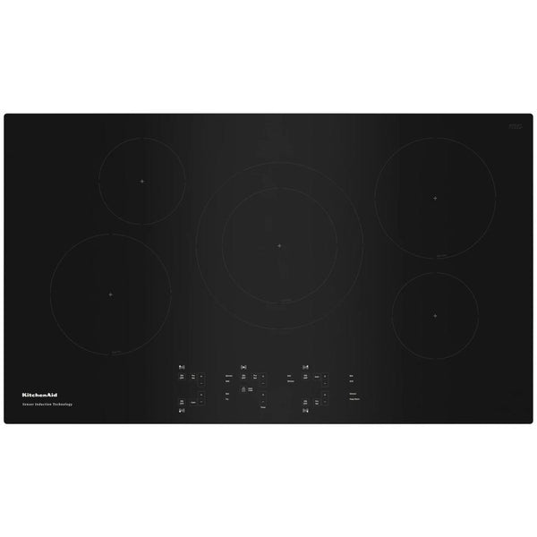 KitchenAid 36-inch Built-In Electric Induction Cooktop KCIG556JBL IMAGE 1