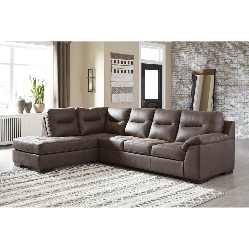 Signature Design by Ashley Maderla Leather Look 2 pc Sectional 6200216/6200267 IMAGE 2