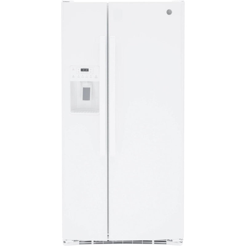 GE 33-inch, 23 cu. ft. Side-By-Side Refrigerator with Dispenser GSS23GGPWW IMAGE 1