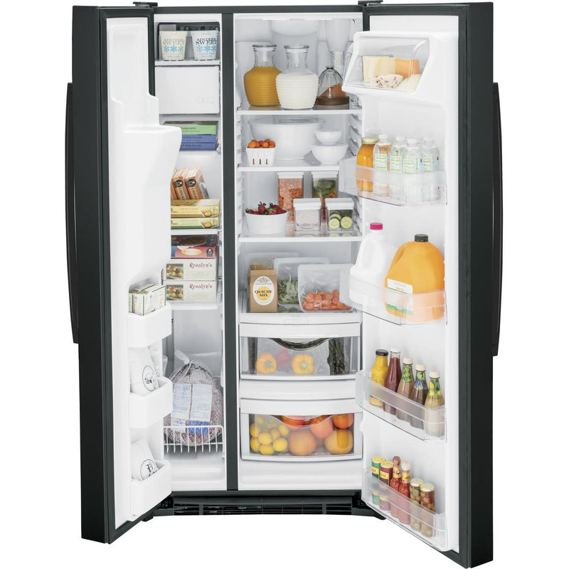 GE 33-inch, 23 cu. ft. Side-By-Side Refrigerator with Dispenser GSS23GGPBB IMAGE 3