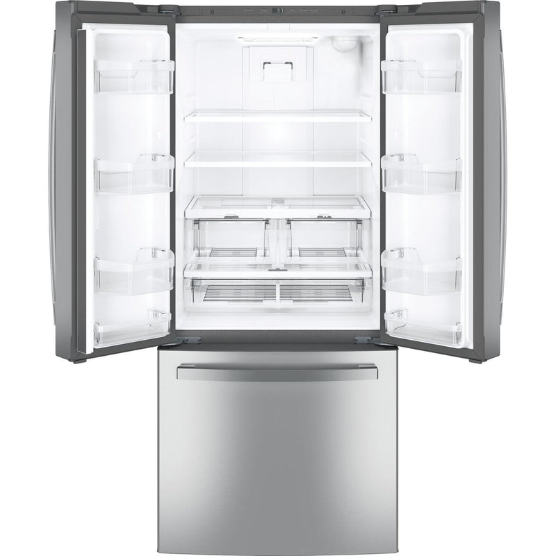 GE 30-inch, 20.8 cu.ft. Freestanding French 3-Door Refrigerator with Interior Ice Maker GNE21FYKFS IMAGE 3