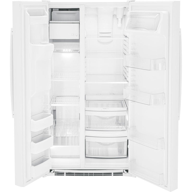 GE 36-inch 25.3 cu.ft. Freestanding Side-by-Side Refrigerator with LED Lighting GSE25GGPWW IMAGE 6