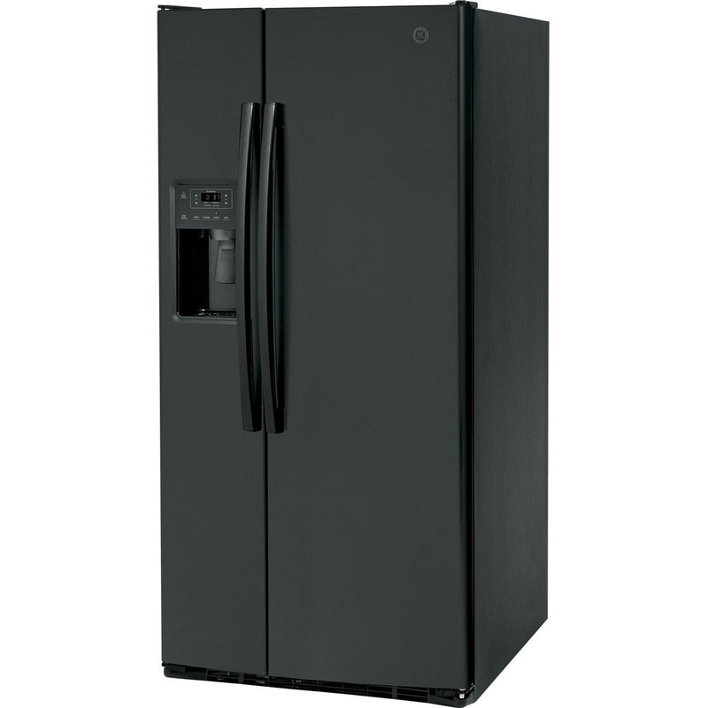 GE 33-inch 23 cu.ft. Freestanding Side-by-Side Refrigerator with LED Lighting GSE23GGPBB IMAGE 3