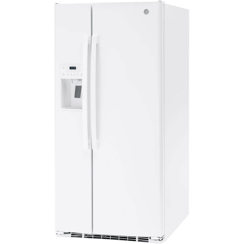 GE 33-inch 23 cu.ft. Freestanding Side-by-Side Refrigerator with LED Lighting GSE23GGPWW IMAGE 3