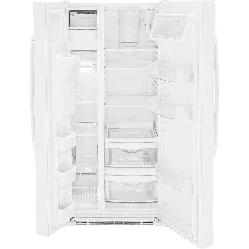 GE 33-inch 23 cu.ft. Freestanding Side-by-Side Refrigerator with LED Lighting GSE23GGPWW IMAGE 4