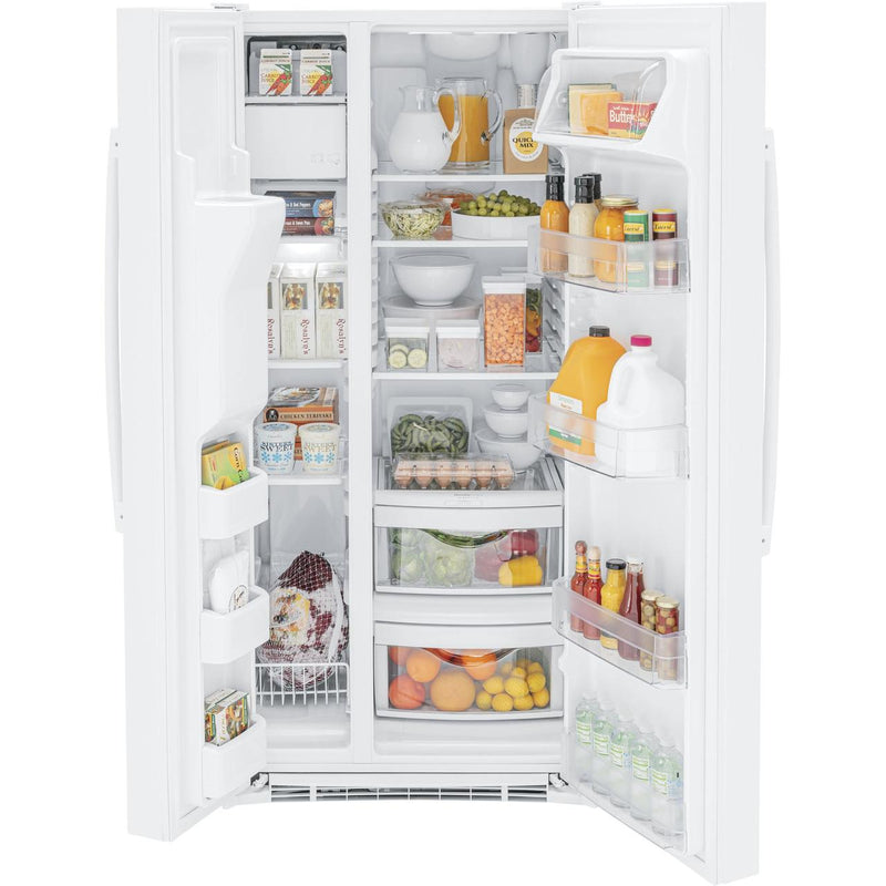 GE 33-inch 23 cu.ft. Freestanding Side-by-Side Refrigerator with LED Lighting GSE23GGPWW IMAGE 5