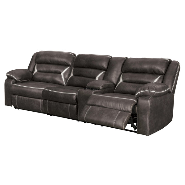 Signature Design by Ashley Kincord Power Reclining Leather Look 2 pc Sectional 1310458/1310473 IMAGE 1