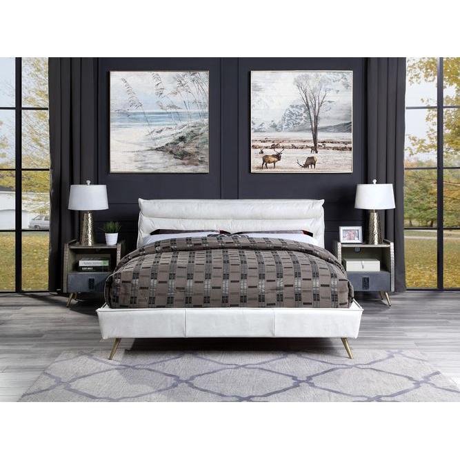 Acme Furniture Doris Queen Upholstered Panel Bed BD00565Q IMAGE 4