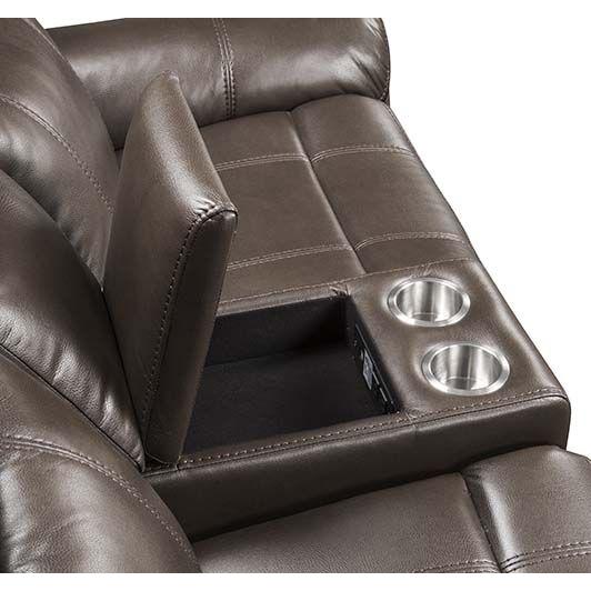 Acme Furniture Lydia Reclining Leather Air Loveseat LV00655 IMAGE 6